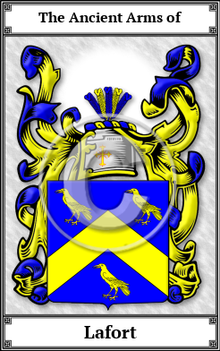 Lafort Family Crest Download (JPG)  Book Plated - 150 DPI