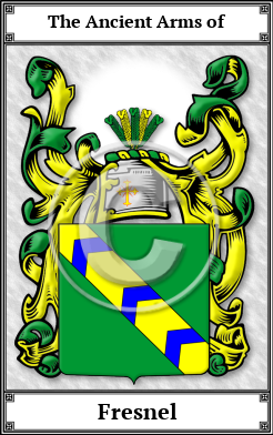 Fresnel Family Crest Download (JPG)  Book Plated - 150 DPI