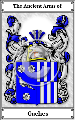 Gaches Family Crest Download (JPG) Book Plated - 600 DPI