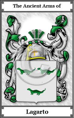 Lagarto Family Crest Download (JPG)  Book Plated - 150 DPI