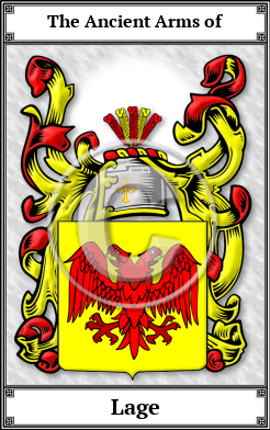 Lage Family Crest Download (JPG)  Book Plated - 150 DPI