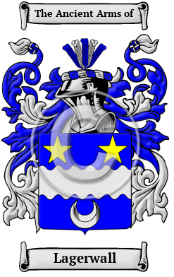 Lagerwall Family Crest/Coat of Arms