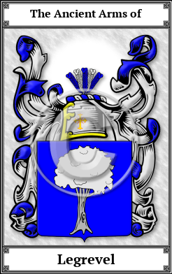 Legrevel Family Crest Download (JPG)  Book Plated - 150 DPI