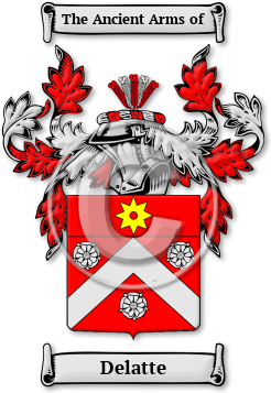 Delatte Family Crest Download (JPG) Legacy Series - 600 DPI