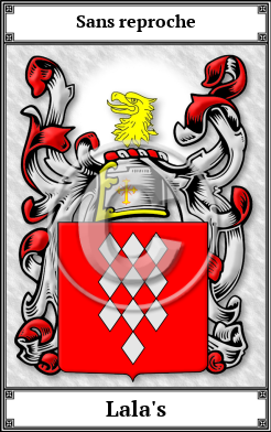 Lala's Family Crest Download (JPG) Book Plated - 600 DPI