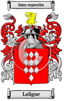 Laligne Family Crest/Coat of Arms