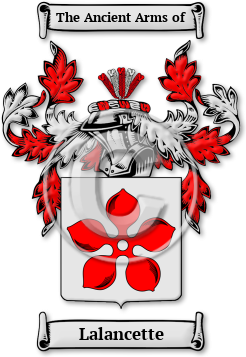 Lalancette Family Crest Download (jpg) Legacy Series - 150 DPI