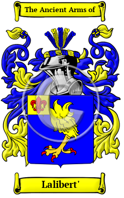 Lalibert' Family Crest/Coat of Arms