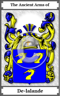 De-lalande Family Crest Download (JPG) Book Plated - 600 DPI