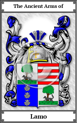 Lamo Family Crest Download (JPG)  Book Plated - 150 DPI