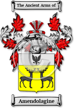 Amendolagine Family Crest Download (jpg) Legacy Series - 150 DPI