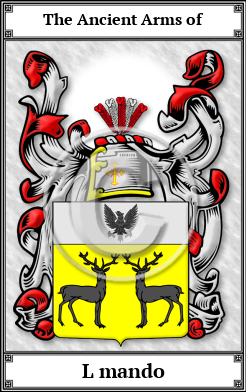 L mando Family Crest Download (JPG)  Book Plated - 150 DPI