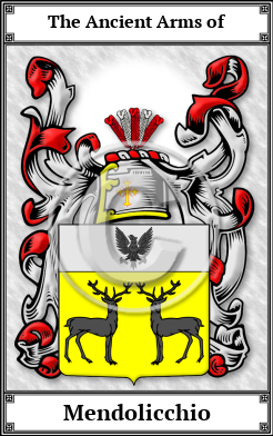 Mendolicchio Family Crest Download (JPG)  Book Plated - 150 DPI