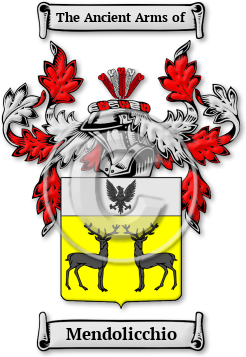 Mendolicchio Family Crest Download (jpg) Legacy Series - 150 DPI