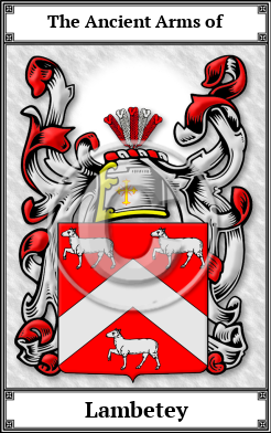 Lambetey Family Crest Download (JPG) Book Plated - 600 DPI