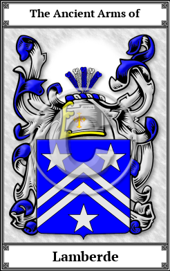 Lamberde Family Crest Download (JPG) Book Plated - 600 DPI