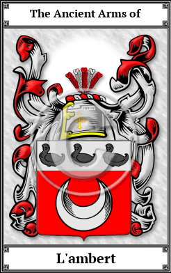 L'ambert Family Crest Download (JPG)  Book Plated - 150 DPI
