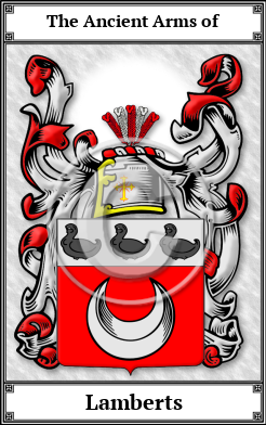 Lamberts Family Crest Download (JPG)  Book Plated - 150 DPI