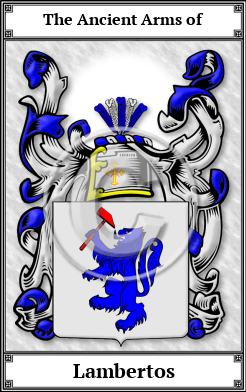 Lambertos Family Crest Download (JPG)  Book Plated - 150 DPI