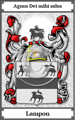 Lampon Family Crest Download (JPG)  Book Plated - 150 DPI