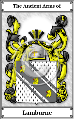 Lamburne Family Crest Download (JPG) Book Plated - 600 DPI
