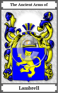 Lambrell Family Crest Download (JPG) Book Plated - 600 DPI