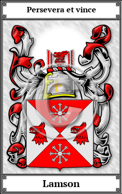 Lamson Family Crest Download (JPG)  Book Plated - 150 DPI