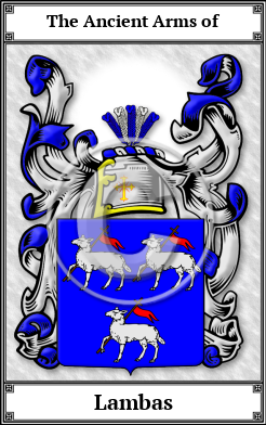 Lambas Family Crest Download (JPG) Book Plated - 600 DPI