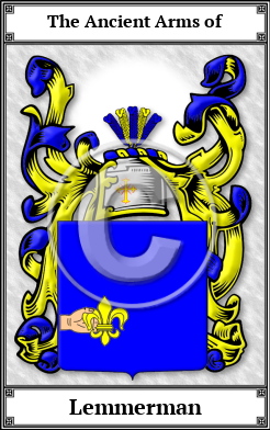 Lemmerman Family Crest Download (JPG) Book Plated - 600 DPI