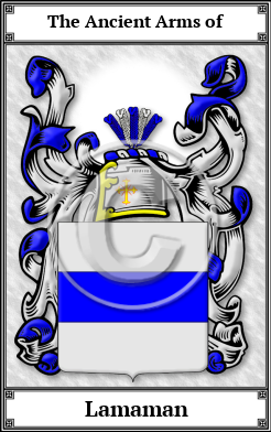 Lamaman Family Crest Download (JPG)  Book Plated - 150 DPI