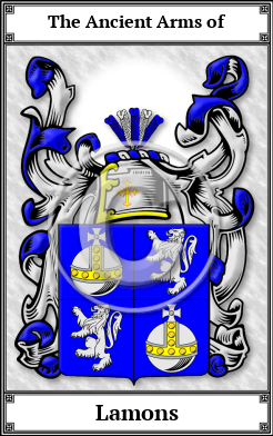 Lamons Family Crest Download (JPG)  Book Plated - 150 DPI