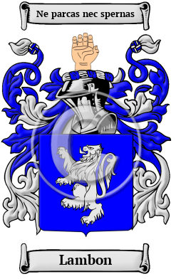Lambon Family Crest/Coat of Arms