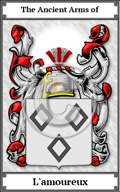 L'amoureux Family Crest Download (JPG)  Book Plated - 150 DPI