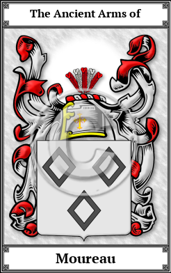 Moureau Family Crest Download (JPG)  Book Plated - 150 DPI
