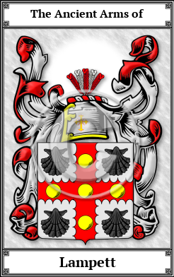 Lampett Family Crest Download (JPG)  Book Plated - 150 DPI