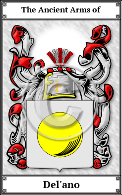 Del'ano Family Crest Download (JPG)  Book Plated - 150 DPI