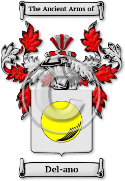 Del-ano Family Crest Download (jpg) Legacy Series - 150 DPI