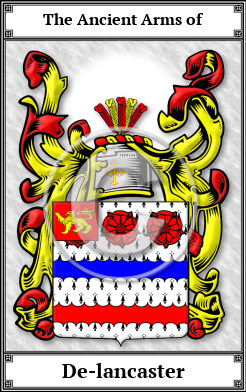 De-lancaster Family Crest Download (JPG)  Book Plated - 150 DPI