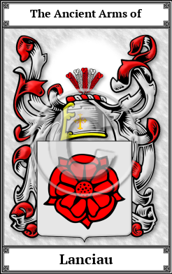 Lanciau Family Crest Download (JPG)  Book Plated - 150 DPI