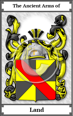 Land Family Crest Download (JPG) Book Plated - 600 DPI