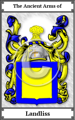 Landliss Family Crest Download (JPG)  Book Plated - 150 DPI