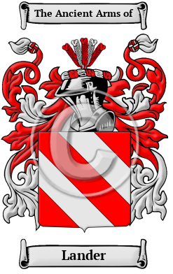 Lander Family Crest Download (JPG) Heritage Series - 600 DPI