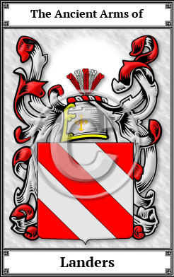 Landers Family Crest Download (JPG)  Book Plated - 150 DPI