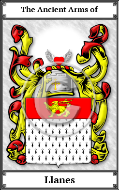 Llanes Family Crest Download (JPG)  Book Plated - 150 DPI