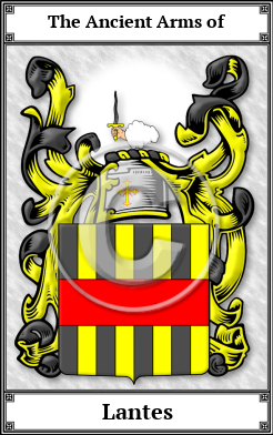 Lantes Family Crest Download (JPG)  Book Plated - 150 DPI