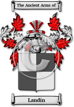 Landín Family Crest Download (jpg) Legacy Series - 150 DPI