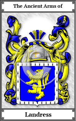 Landress Family Crest Download (JPG)  Book Plated - 150 DPI