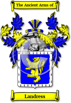 Landress Family Crest Download (jpg) Legacy Series - 150 DPI