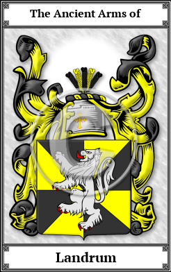 Landrum Family Crest Download (JPG)  Book Plated - 150 DPI