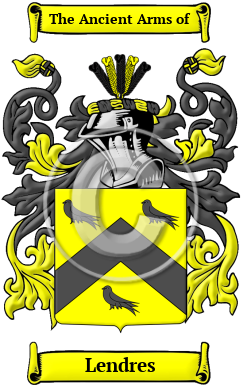 Lendres Family Crest Download (jpg) Heritage Series - 150 DPI